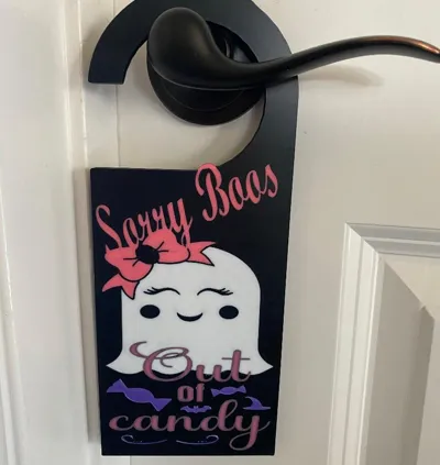 Sorry Boos Door Hanger