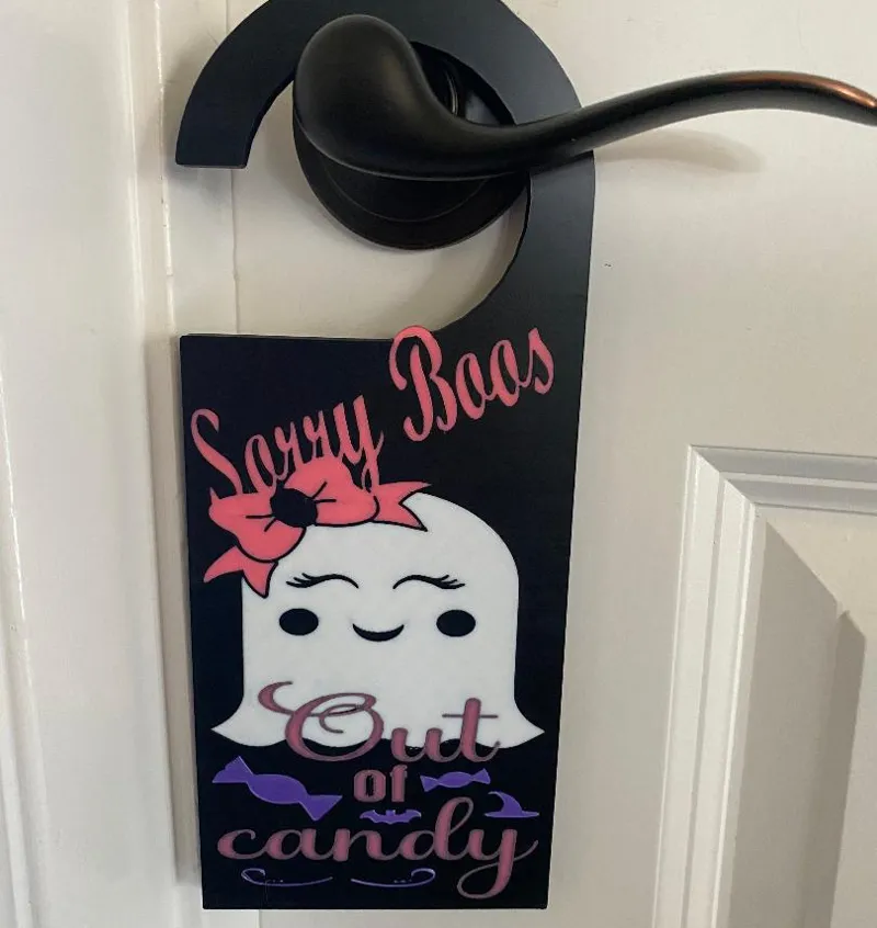Sorry Boos Door Hanger