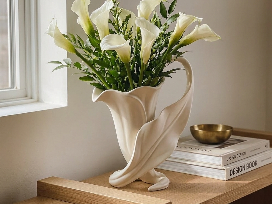 Elegant Calla Lily Sculpture Vase