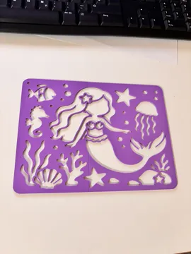 Modelo para impresión 3D: Meerjungfrauen Stencil Malschablone — vista de referencia 3