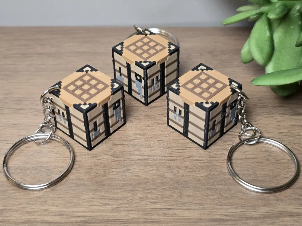 Minecraft Crafting Table - Mini - Keychain - Free 3D Print Model ...