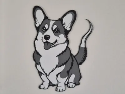 Corgi dog 2d