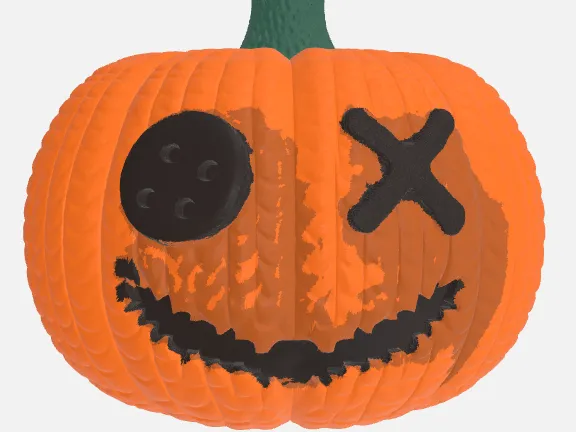 Knitted dead pumpkin