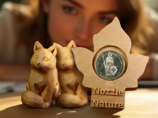 Fox Sitting Wood Carved