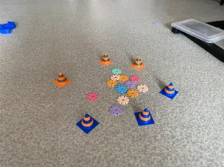 Stackable dual color traffic Cones