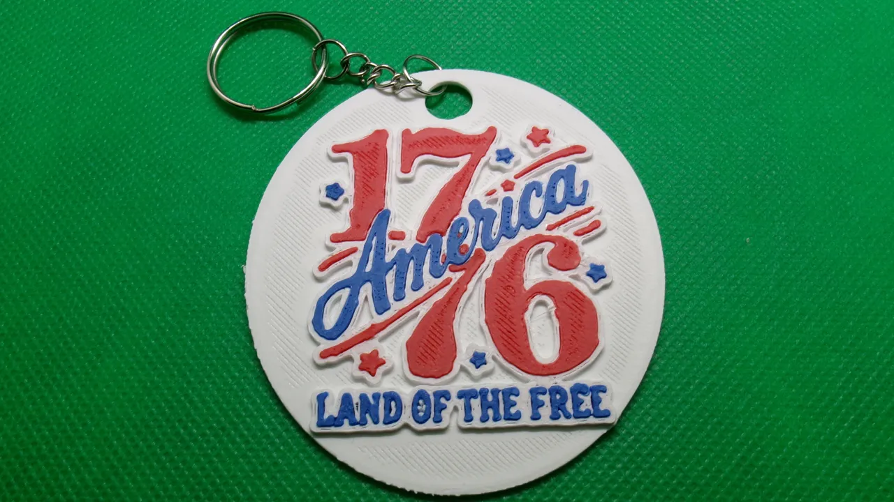 1776 America Keychain and Earrings view 2