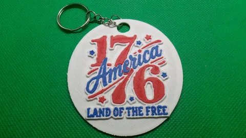 1776 America Keychain and Earrings view 2