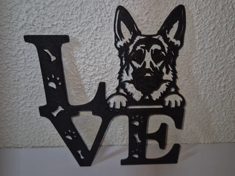 Wanddeko Deutscher Schäferhund  Hund Silhouette 