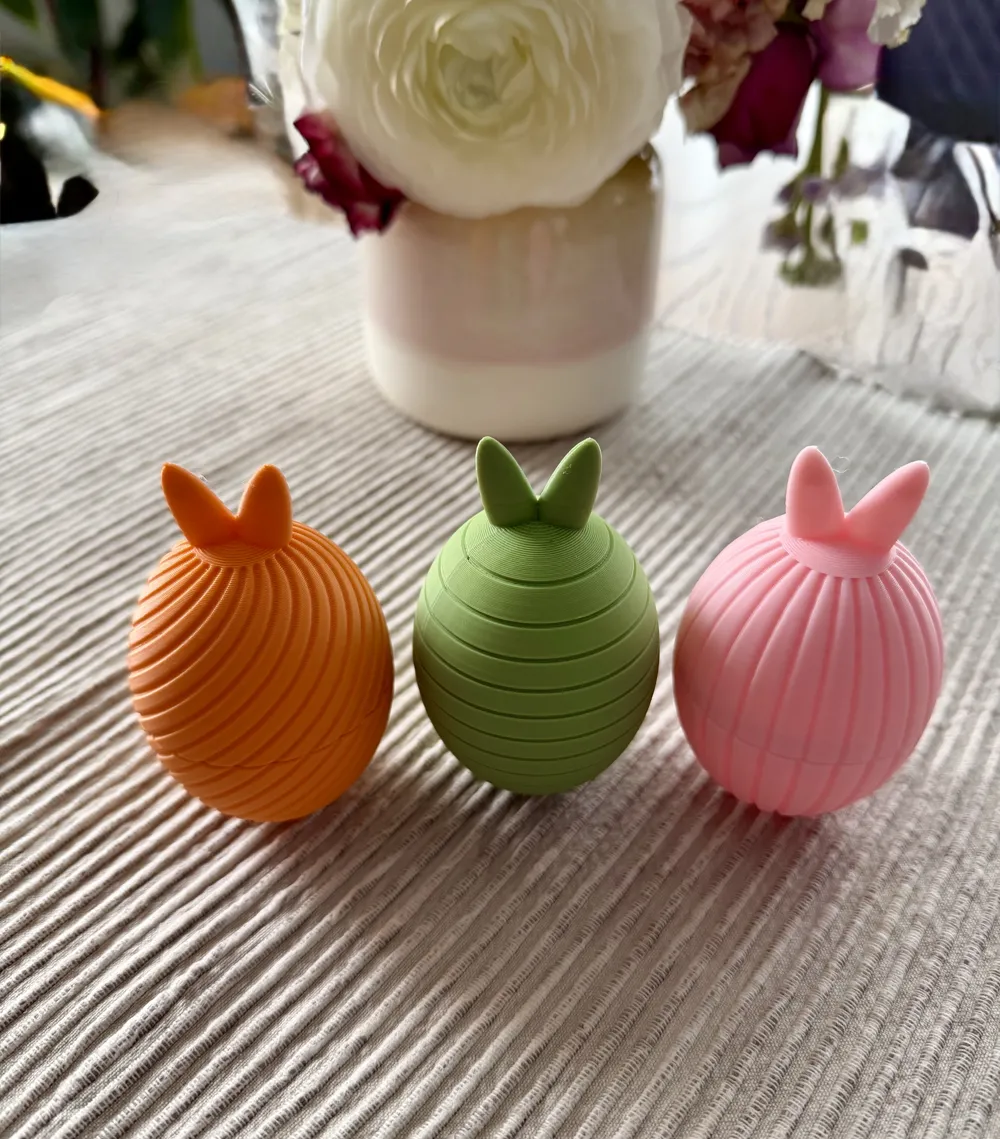 Easter Egg Bunny Ears 3 Patterns - Free 3D Print Model - MakerWorld