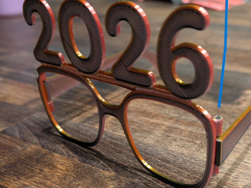 New Years Glasses - 2026 - 3 Sizes - Kid included