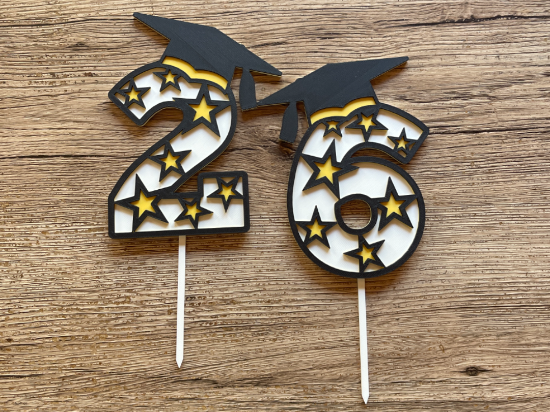 Cake topper Graduation numbers 0 to 9