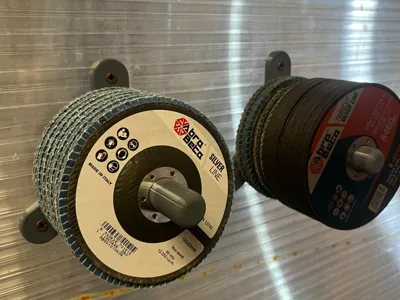 WALL MOUNT FOR ANGLE GRINDER DISCS