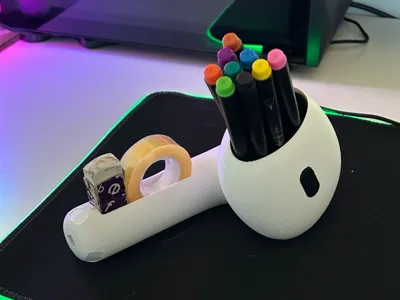 Apple AirPods desk pen holder - no AMS