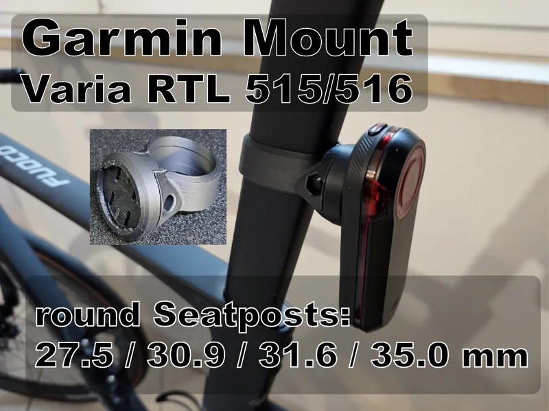 Garmin Varia Mount - round Seatpost & Giant Fuse D