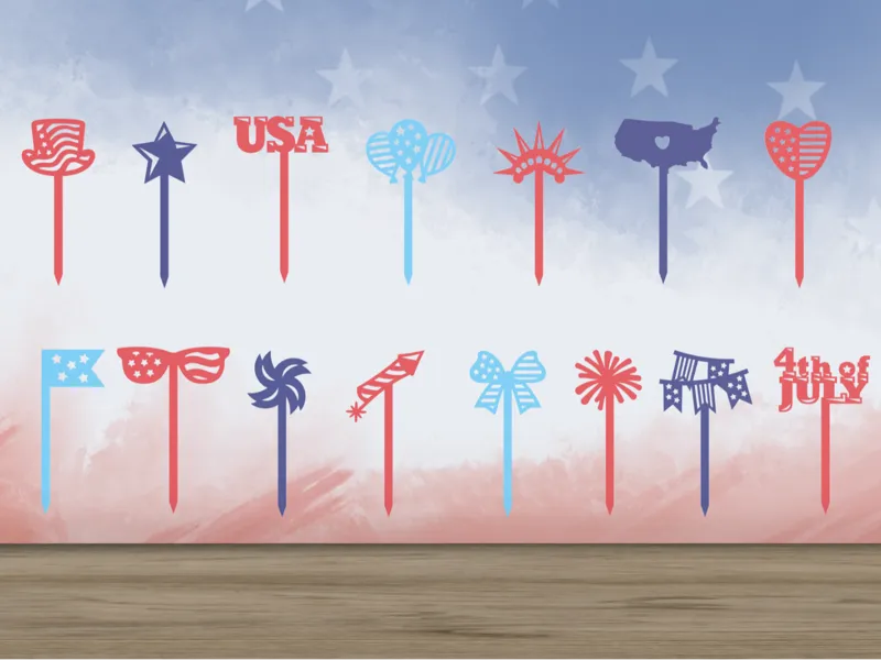 Patriotic Cupcake Toppers V2