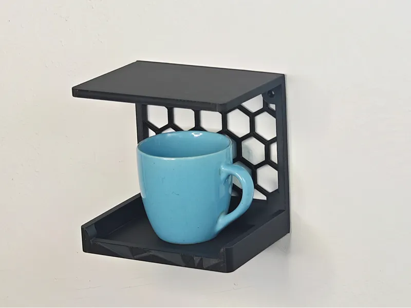 Coffee Mug Shelf Wall Mount Table Stand