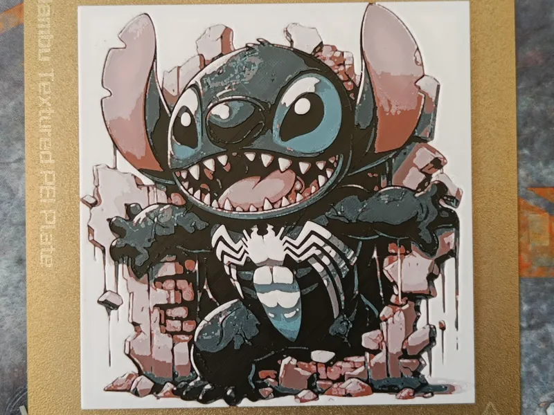 "Stitch" as "Venom" Inspired 4 Color Hueforge
