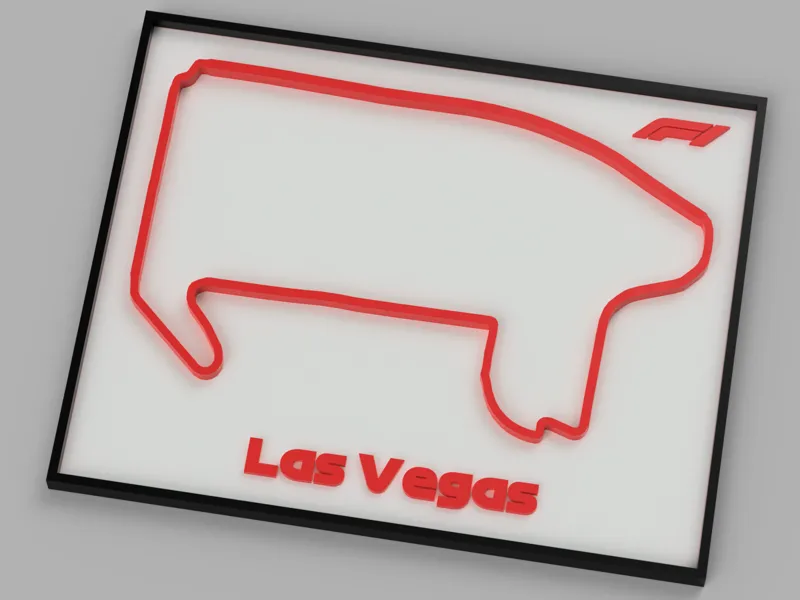 F1 Track - USA Las Vegas with elevation