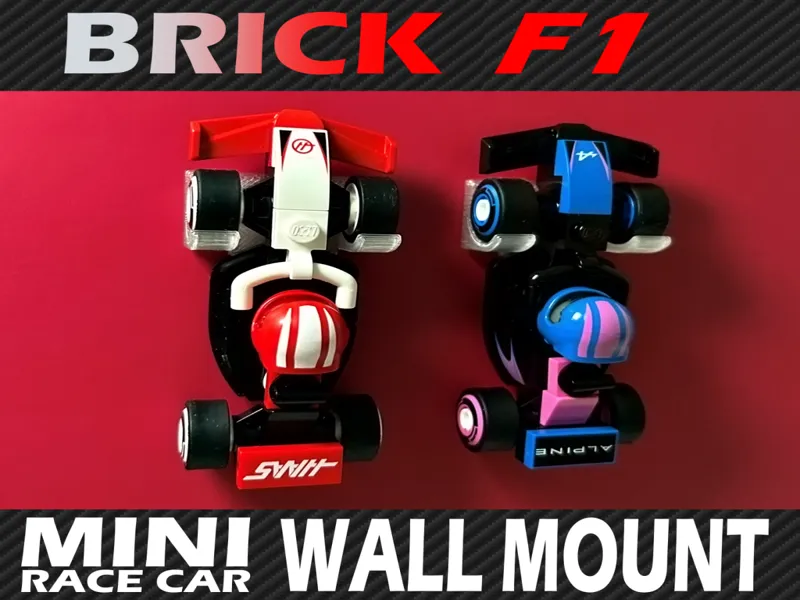 BRICK F1 Mini Race Car Wall Mount