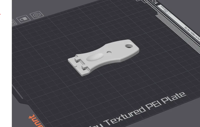 Scraper for plastic razors (no logo)