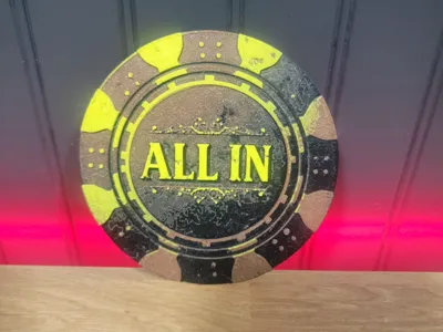 All IN Poker Chip Hueforge