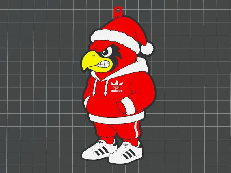 University of Louisville Cardinal Mascot Ornament