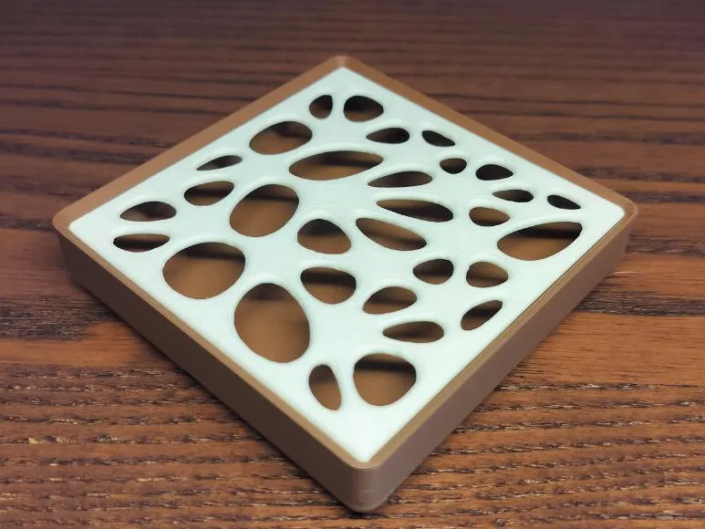 Gridfinity 2x2 Drip Tray - Voronoy Pattern