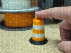 Traffic Barrel Desktop Fidget Clicker