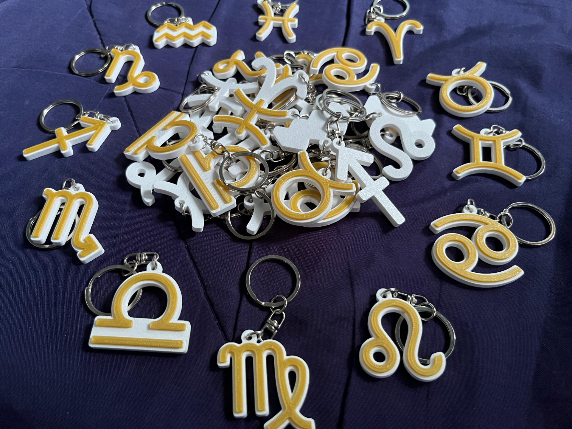 12 Zodiac Keychains