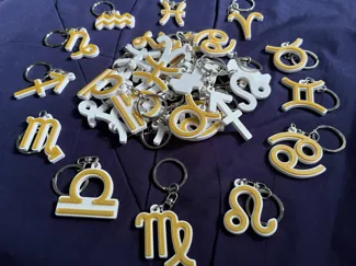 12 Zodiac Keychains