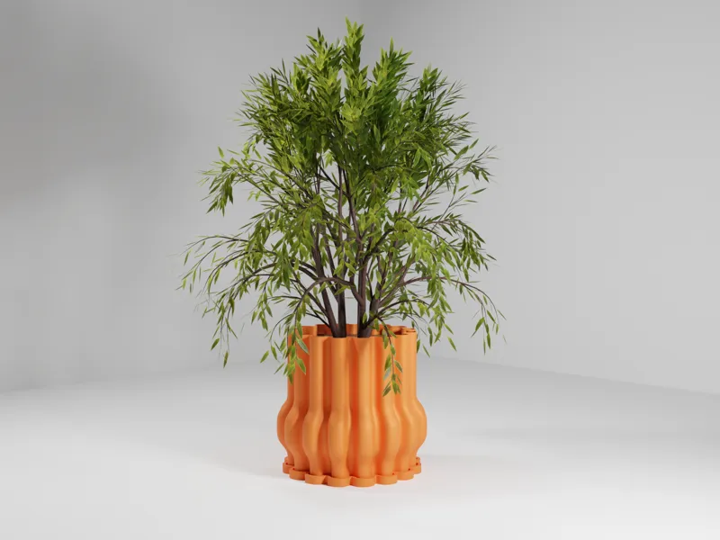 Geowave Planter – Modern Faceted Pot
