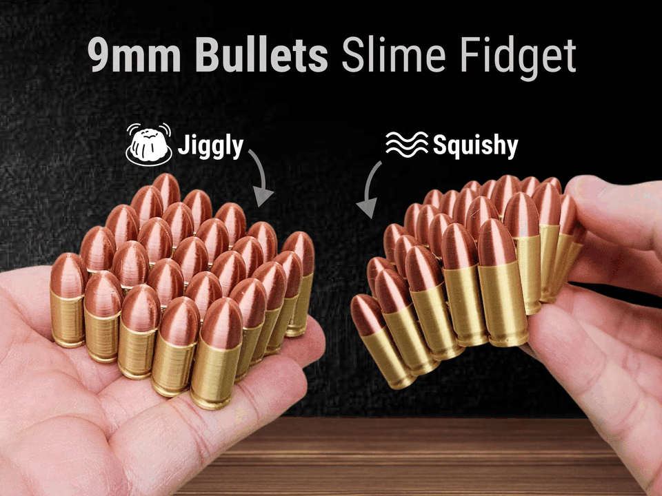 9mm Bullets Squishy Slime Fidget (PLA)