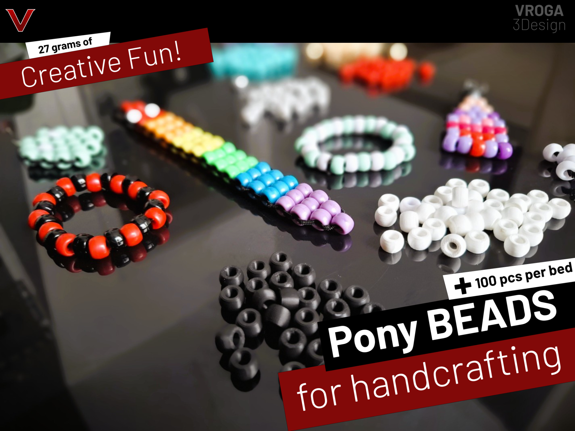 Pony BEADS, handcrafting, DIY, hair braids 
