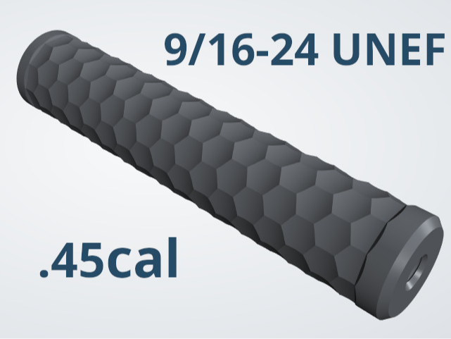 High Power Moderator Hexagon .45 (9/16-24 UNEF)