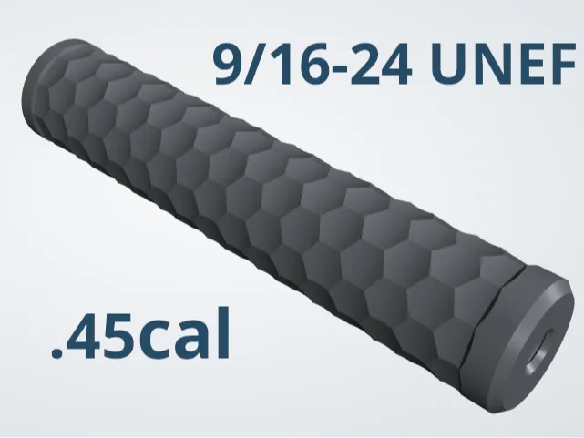 High Power Moderator Hexagon .45 (9/16-24 UNEF)