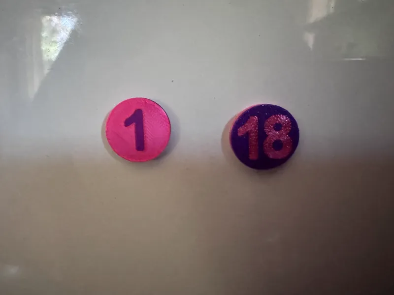 Double Sided Number Magnets