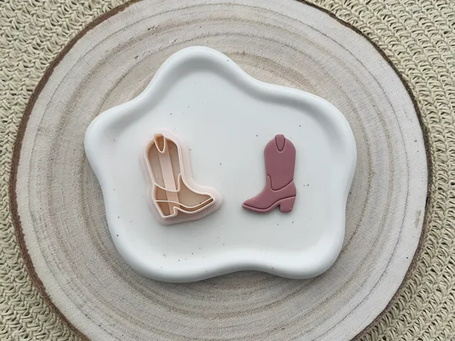 Cowboy Boot Polymer Clay Earrings Cutter