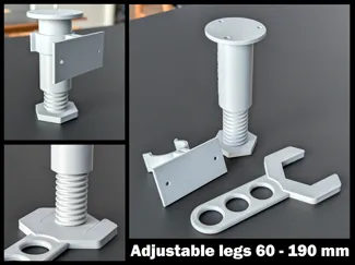 Adjustable cabinet and furniture legs