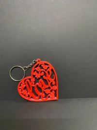 Porte-clés cœur fleuri — photo 4