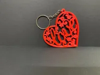 Porte-clés cœur fleuri — photo 3