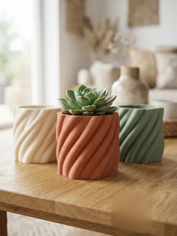 Maceta decorativa: Braided Orbital Ridge Planter — vista de referencia 2
