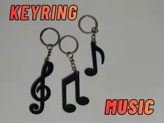 Musical notes keychains