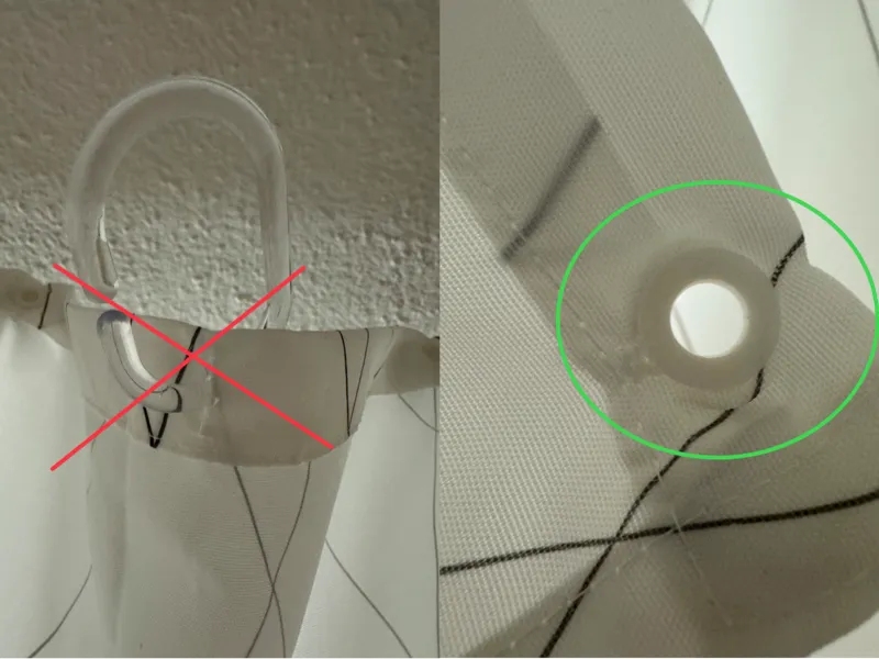 IKEA Shower Curtain Ring Adapters for Micasa Rails