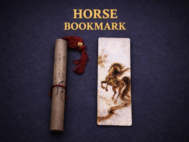 Fire Horse Bookmark (HueForge)
