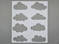 Pochoir nuage réutilisable — photo 2
