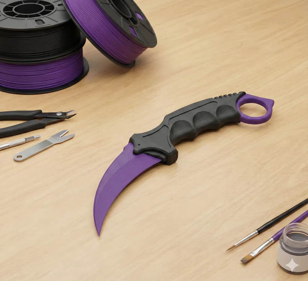 Karambit Estilo CS:GO – Adereço & Cortador de Caixas por Rubenbc ...