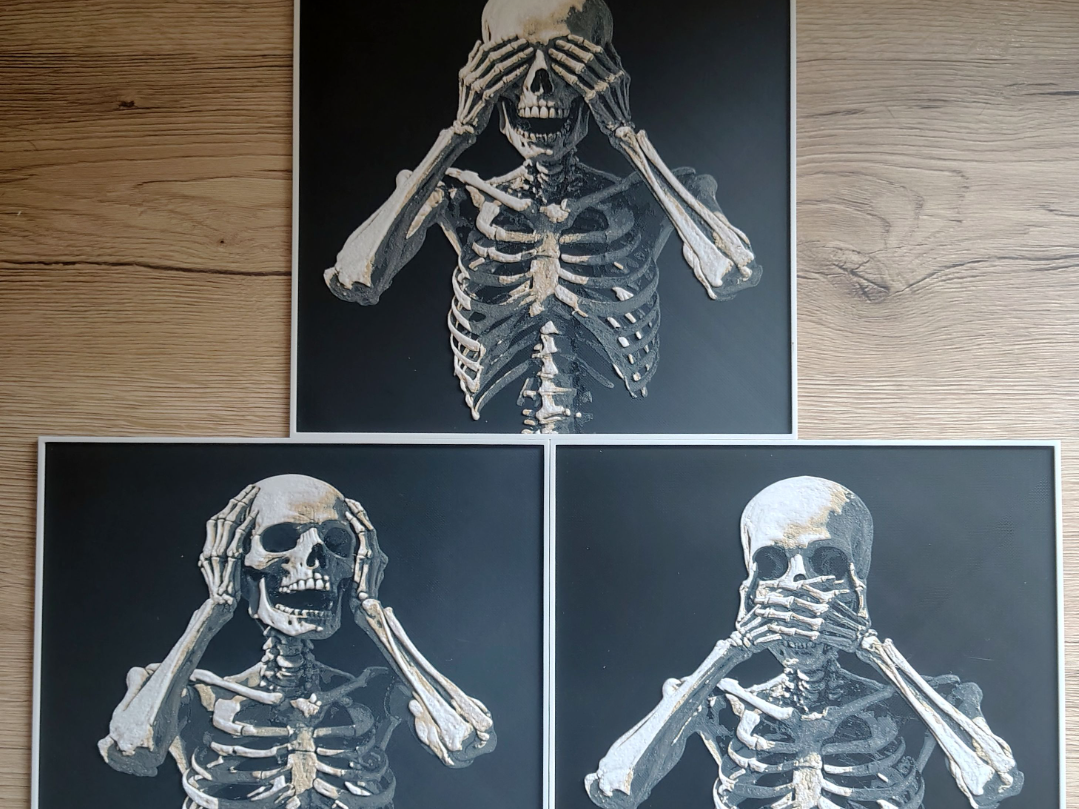 Three wise skeletons HueForge