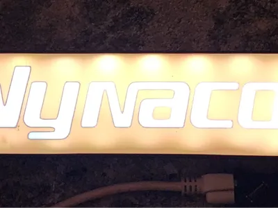 dynaco speaker badge light up display sign