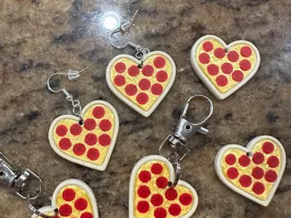 Pizza Heart Charms
