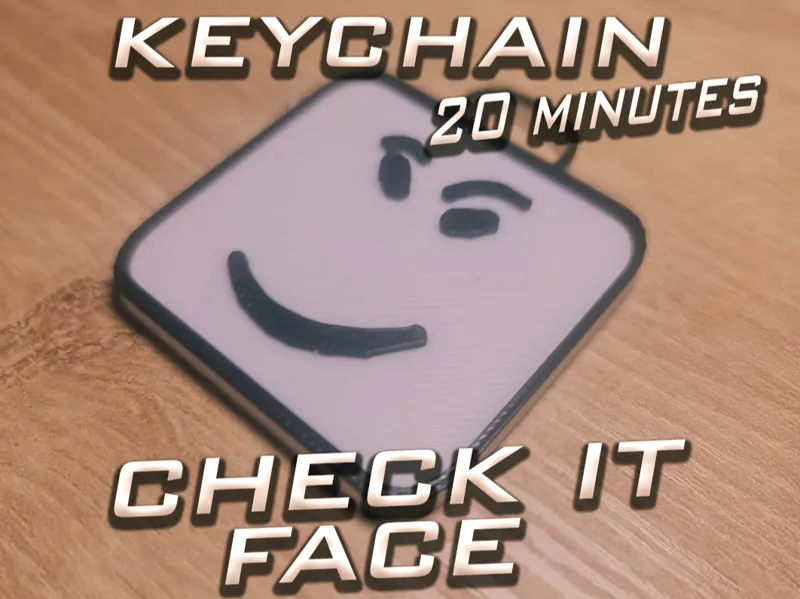 Roblox Check it Face Keychain
